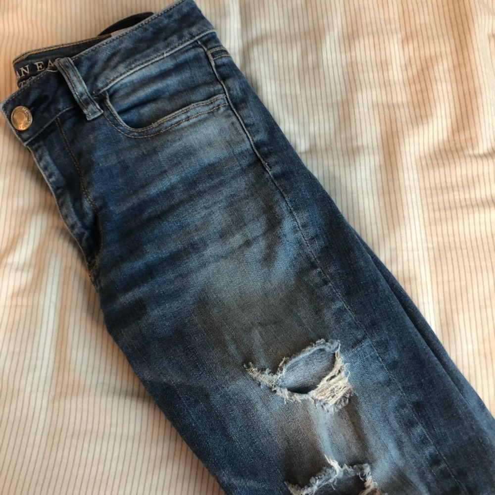Distressed High-Waisted Jeans